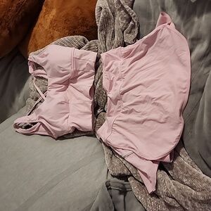 COPY - Pink sports bra and skirt set